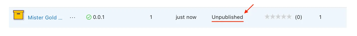 unpublished-extension